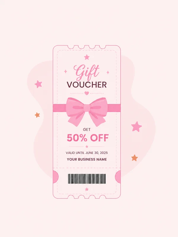 Craftpik gift voucher template